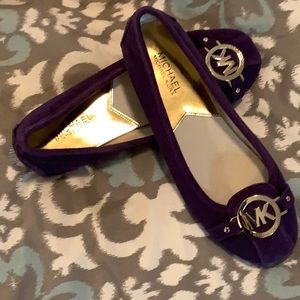 Michael Kors purple suede flats